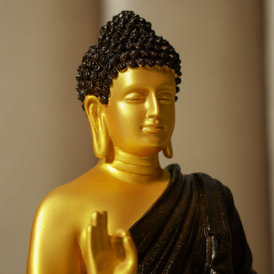 Blessing Buddha In Gold And Brown