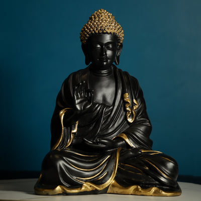 Blessing Buddha Black and Gold