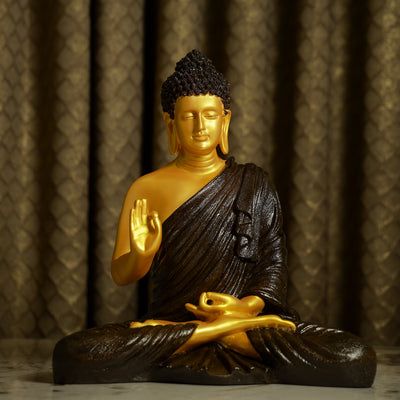 Blessing Buddha In Gold And Brown