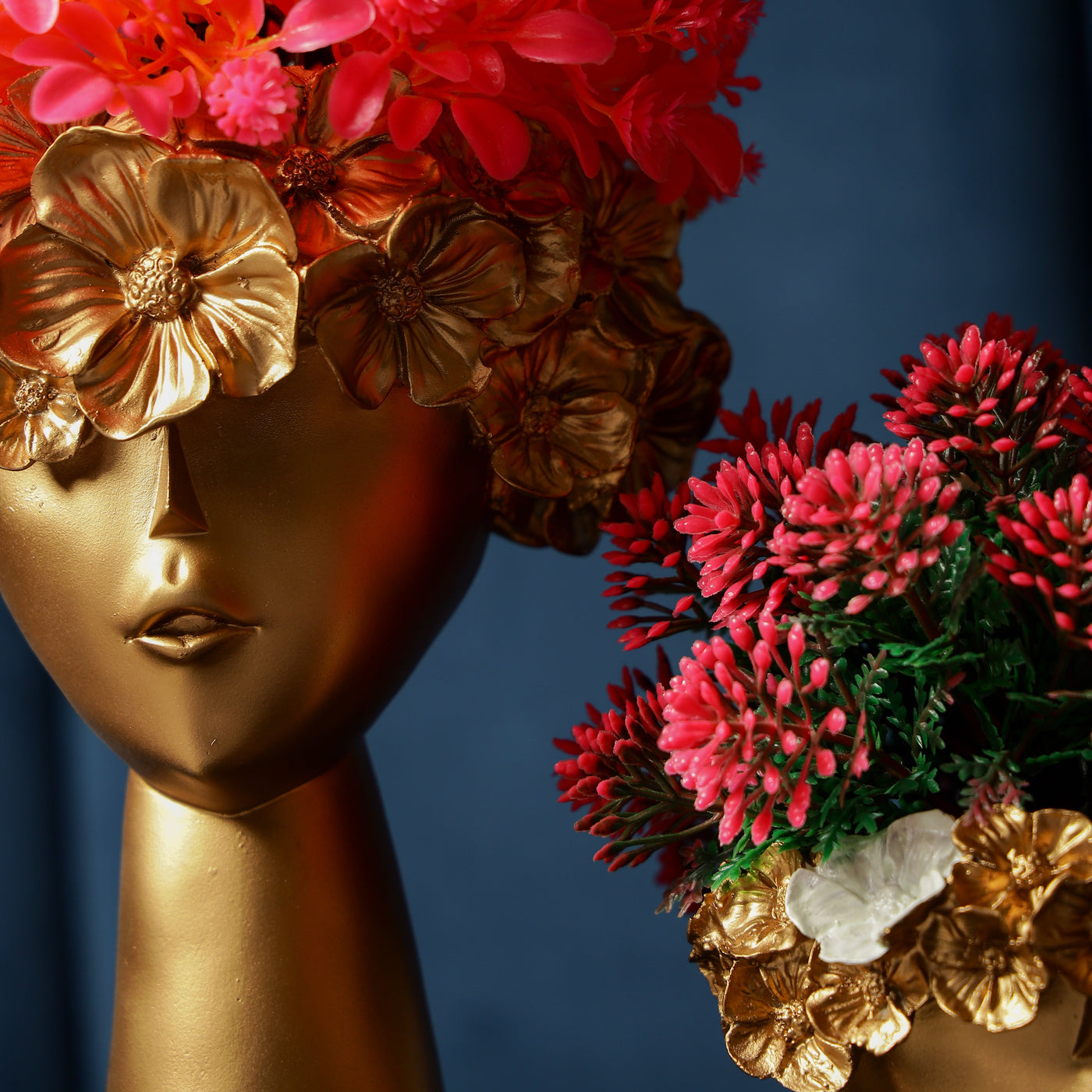 Lady Planter With Flowerhead