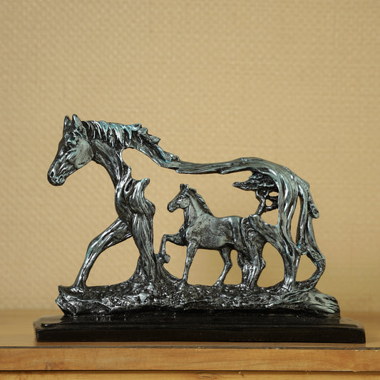 Handcrafted Galloping Blue Horse Artilicor