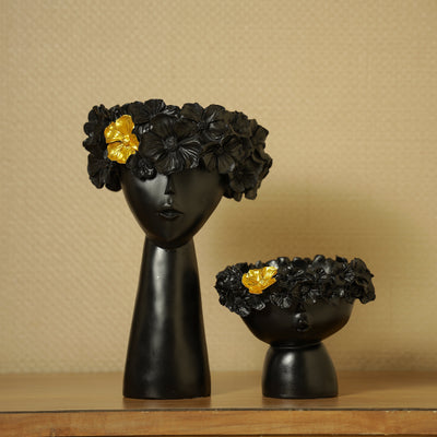 Lady planter With Flowerhead