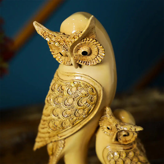 Golden Owl with Elegant Posture