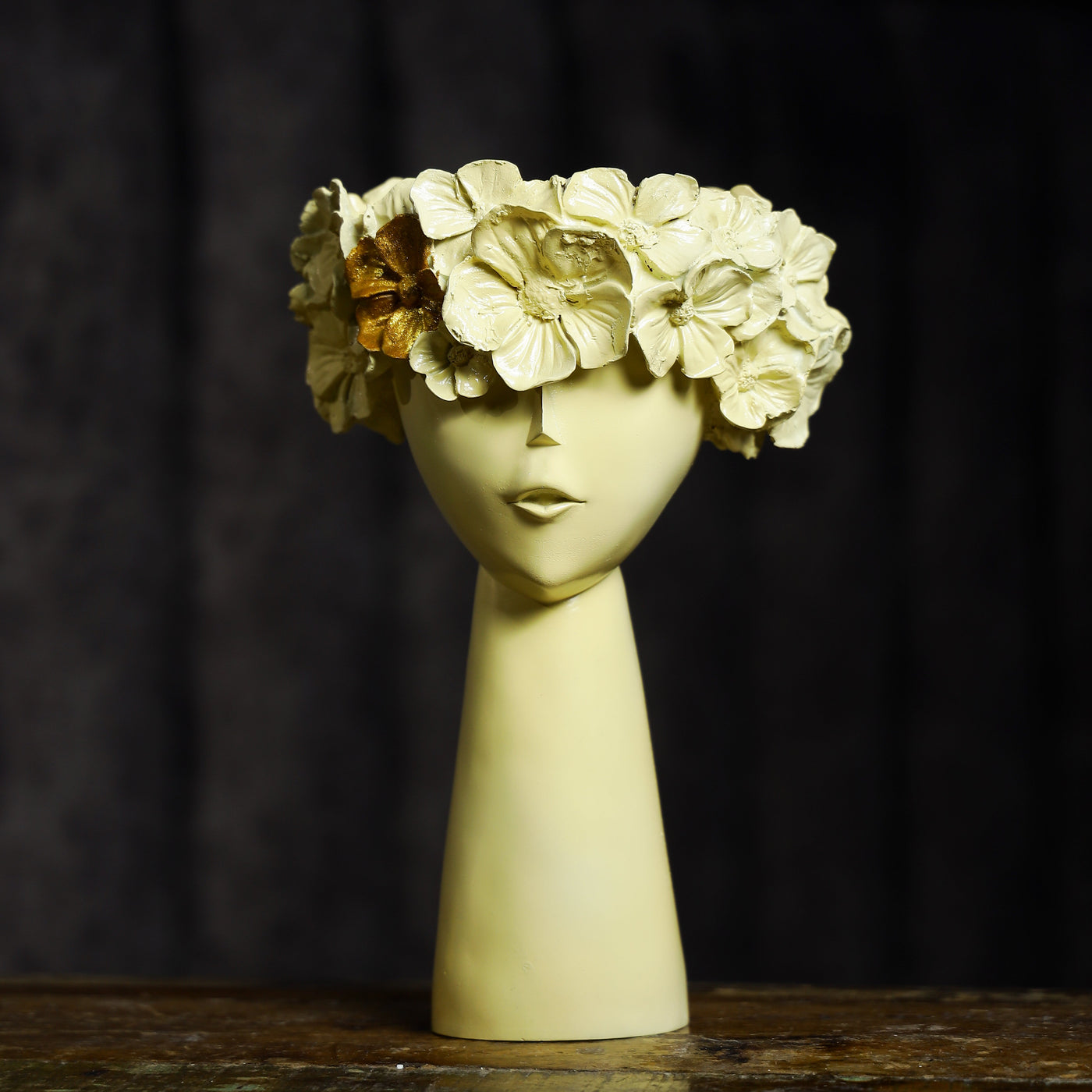 Lady Planter With Flowerhead