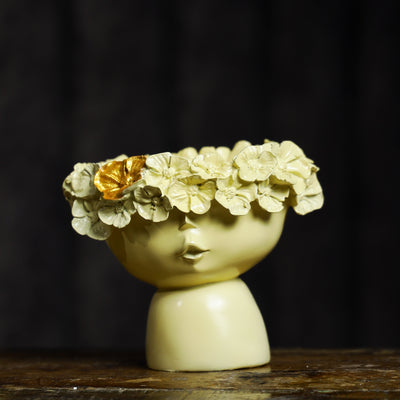 Lady Planter With Flowerhead